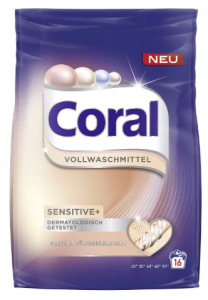 Coral Vollwaschmittel Pulver Sensitive 16WL
