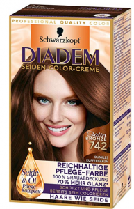Schwarzkopf Diadem Pflege-Color-Creme 742 dunkles kupfer Braun