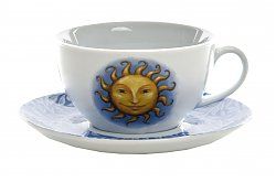 Sonnentor Porzellan-Teetasse Sonne mit Untertasse