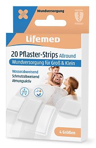 Lifemed Pflaster-Strips halbtransparent 20 Stück